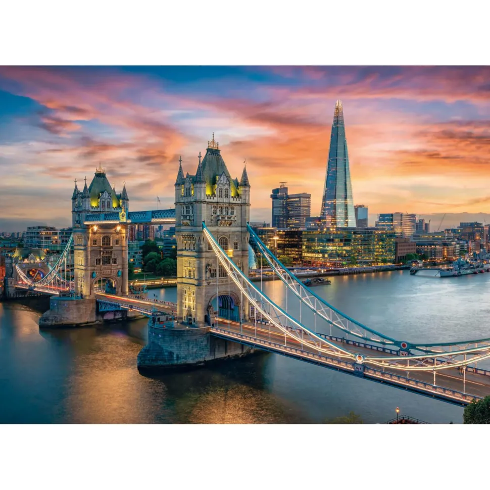 Puzzle 1500 pièces : Londres au crépuscule - Clementoni