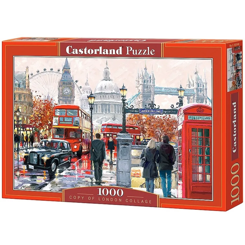 Puzzle 1000 pièces : Londres Collage - Castorland