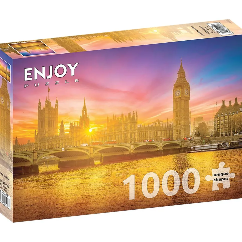 Puzzle 1000 pièces : Londres en feu - EnjoyPuzzle