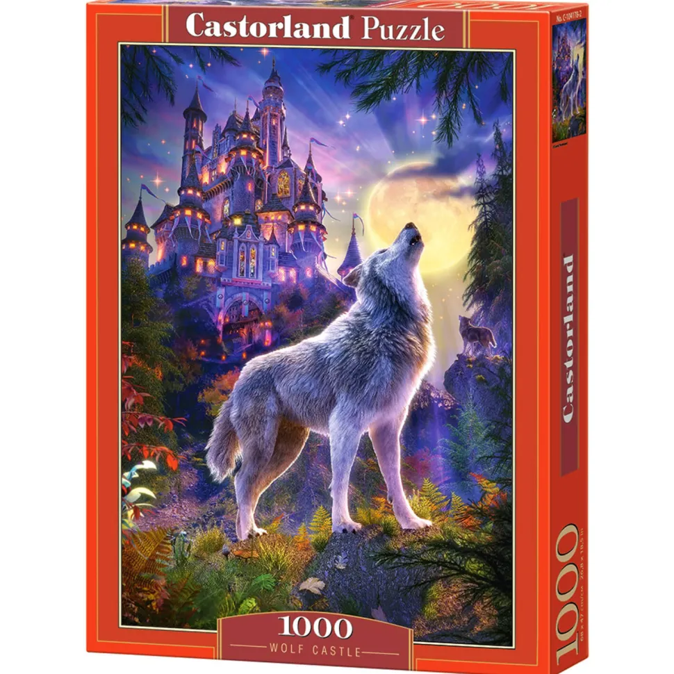 Puzzle 1000 pièces : Loup au pied du château - Castorland