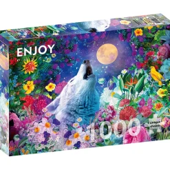 Puzzle 1000 Pièces : Loup Lune - EnjoyPuzzle