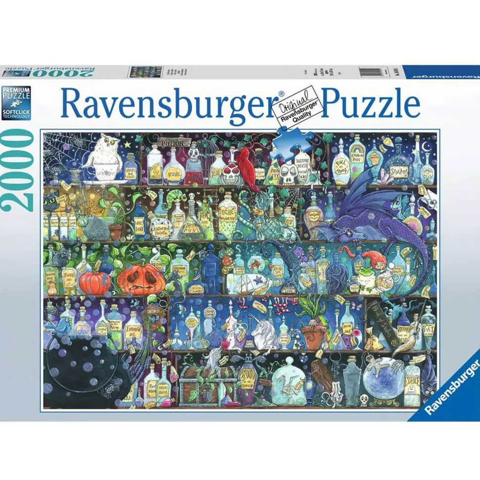 Puzzle 2000 pièces : L'étagère à potions, Zoe Sandler - Ravensburger