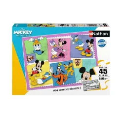 Puzzle 45 pièces : Lunivers colore de Mickey - Disney Mickey Mouse - Nathan
