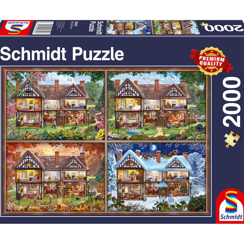 Puzzle 2000 pièces : Maison des quatre saisons - Schmidt