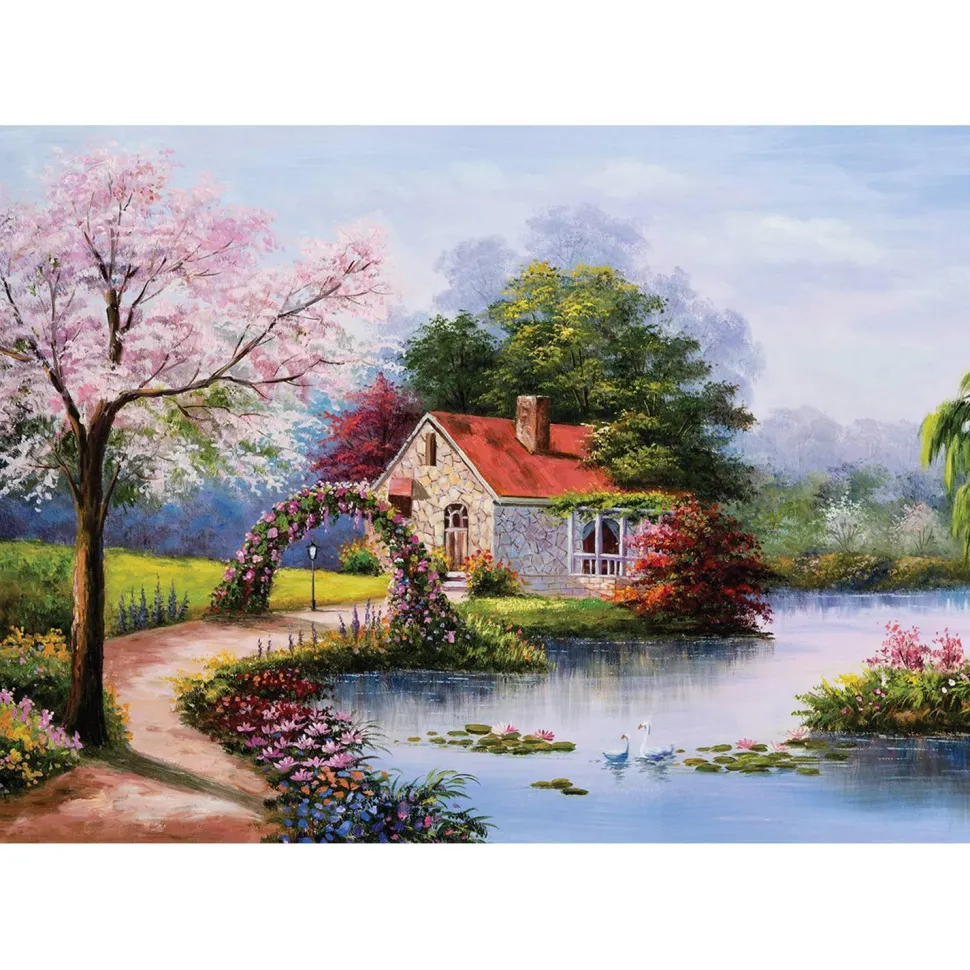 Puzzle 1000 pièces : Maison du Lac - Ks Games