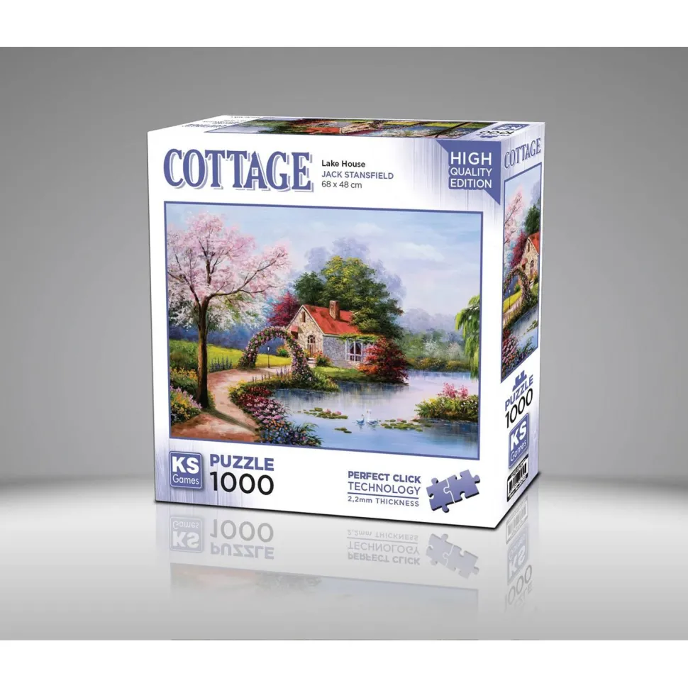 Puzzle 1000 pièces : Maison du Lac - Ks Games