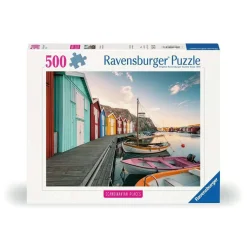 Puzzle 500 pièces - Maisons flottantes à Smögen, Suède - Ravensburger