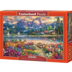 Puzzle 1500 pièces : Majesté de la montagne printanière - Castorland
