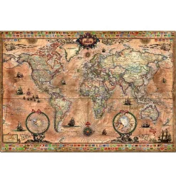 Puzzle 1000 pièces - Mappemonde - Educa