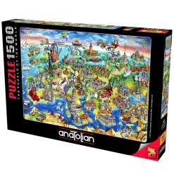 Puzzle 1500 pièces : Mappemonde européenne - Anatolian