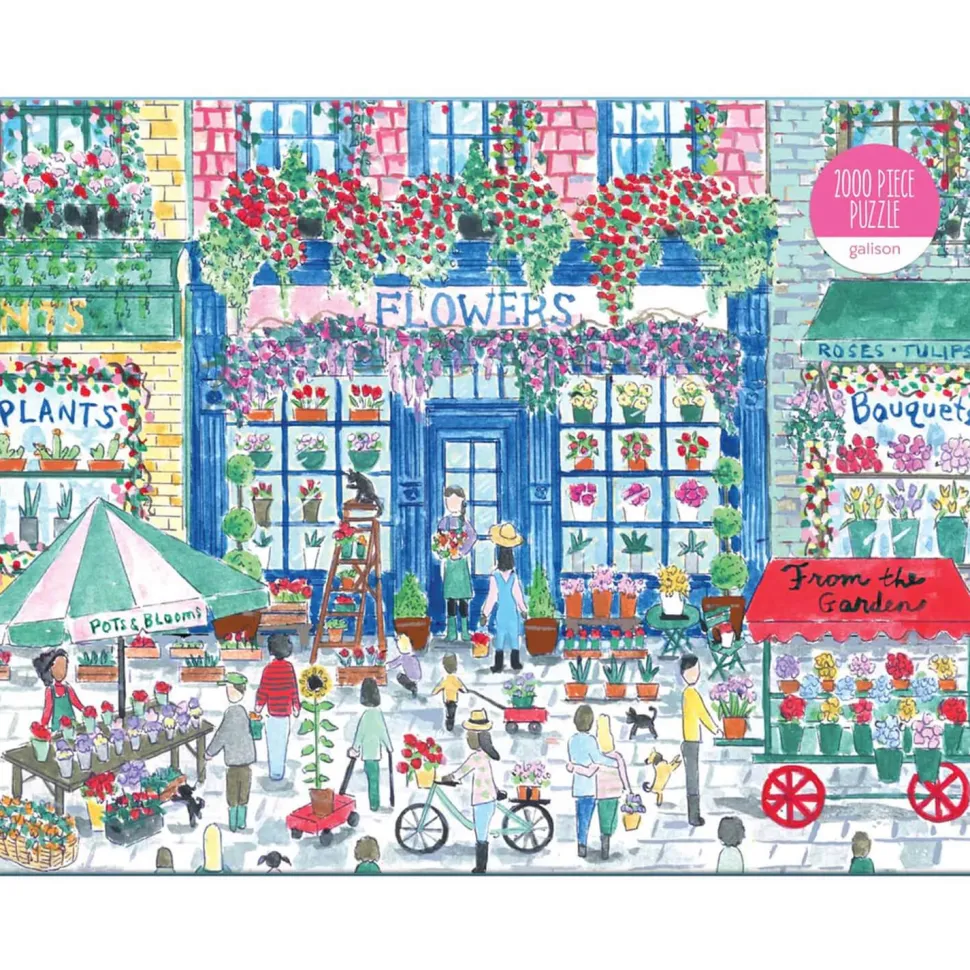 Puzzle 2000 pièces : Marché aux fleurs, Michael Storrings - Galison