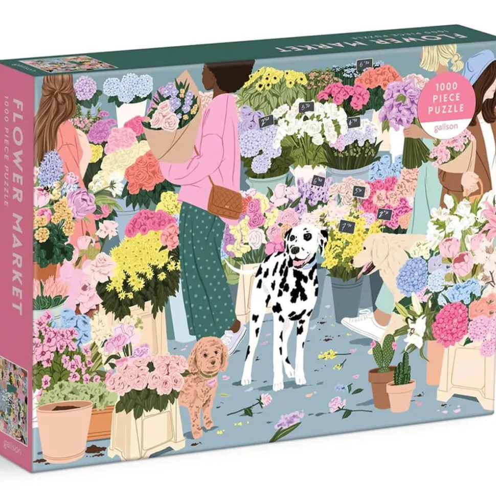 Puzzle 1000 pièces : Marché aux fleurs - Galison