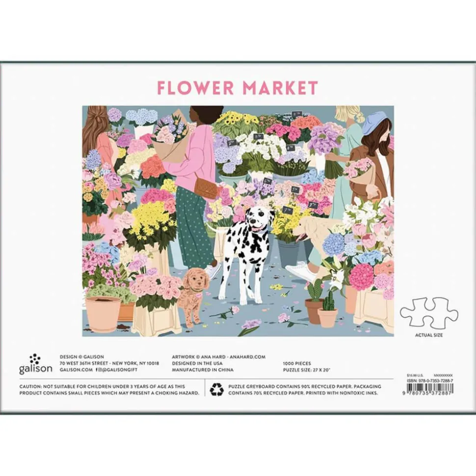 Puzzle 1000 pièces : Marché aux fleurs - Galison