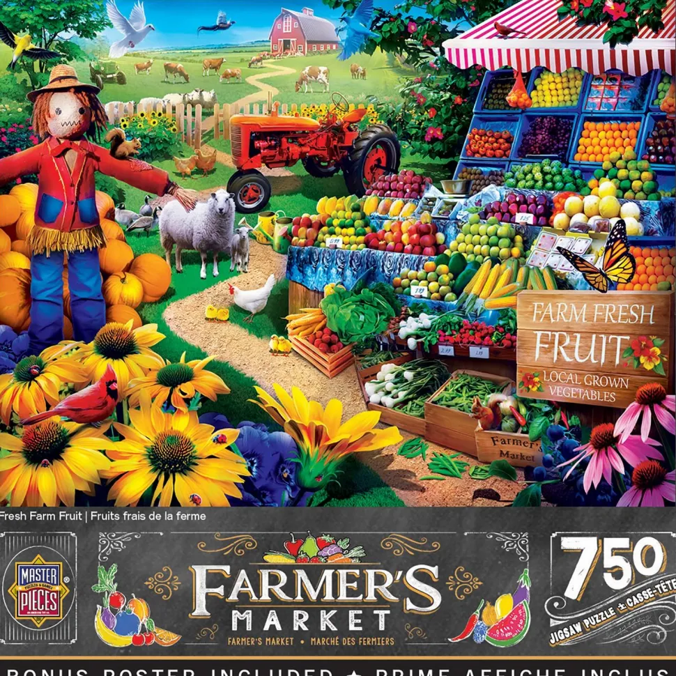Puzzle 750 pièces : Marché fermier - Fruits frais de la ferme - Master Pieces