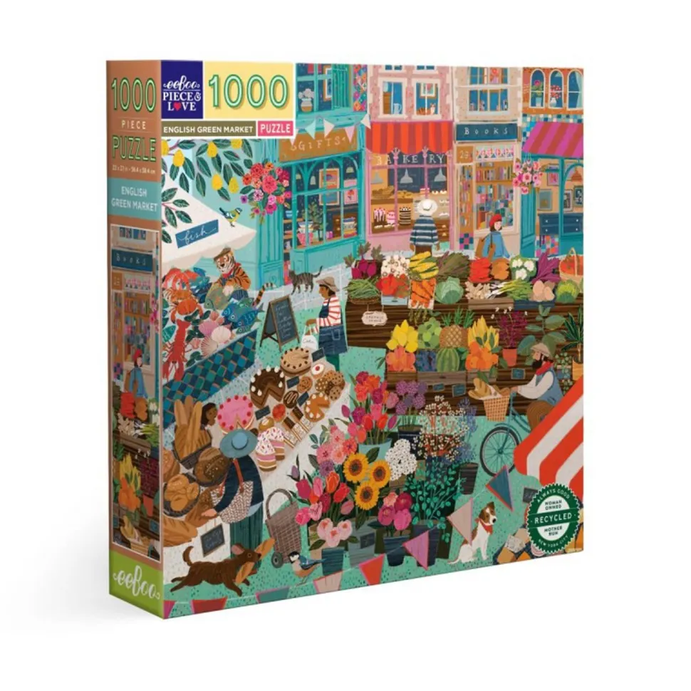 Puzzle 1000 pièces : MARCHÉ VERT ANGLAIS - Eeboo