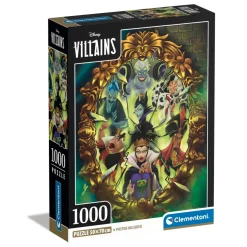 Puzzle 1000 pièces : Méchants Disney - Clementoni