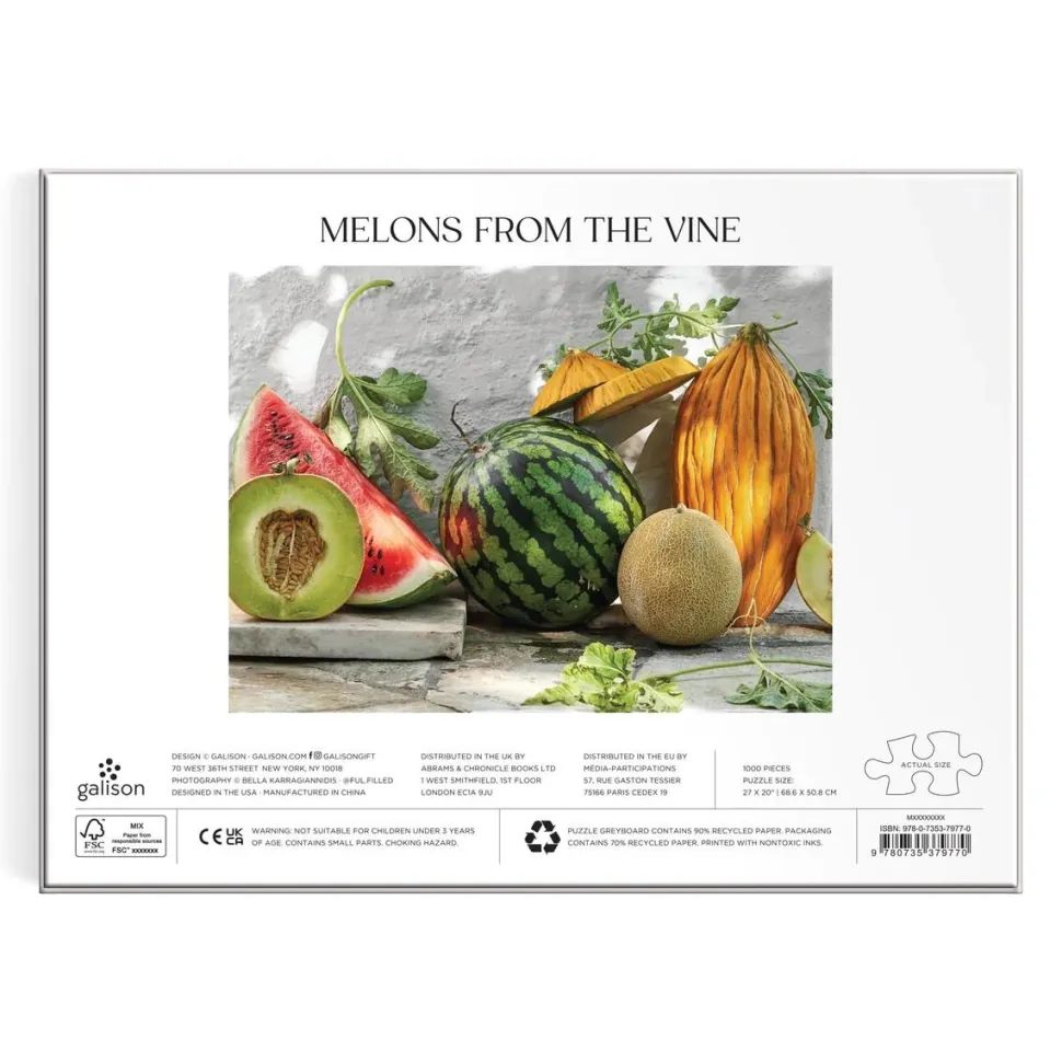 Puzzle 1000 pièces : Melons du jardin - Galison