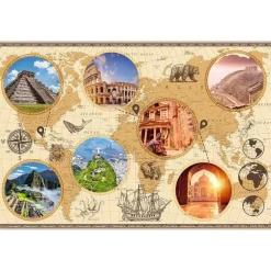 Puzzle 3000 pièces : Merveilles du monde moderne - Nathan