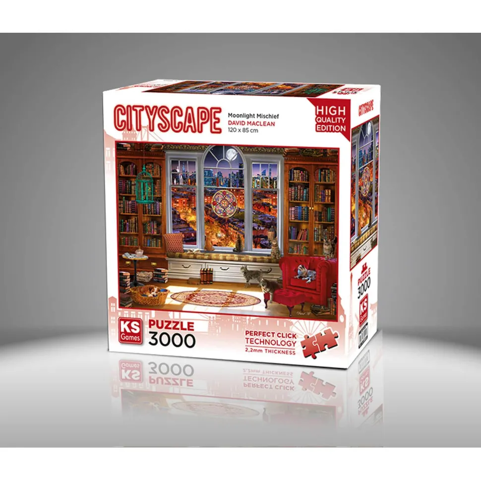 Puzzle 3000 pièces : Méfait au clair de lune - Ks Games
