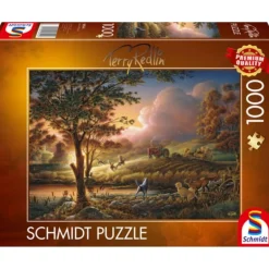 Puzzle 1000 pièces : Moissons dorées de soleil - Terry Redlin - Schmidt