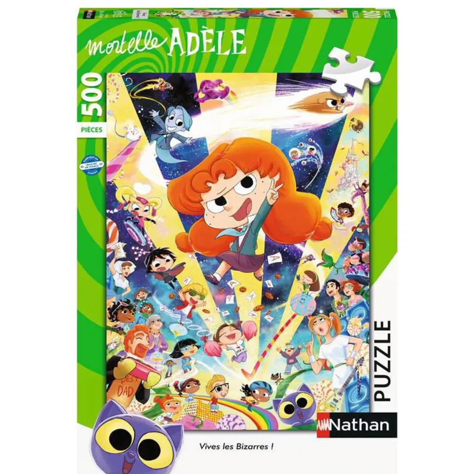 Puzzle 500 pièces : Mortelle Adèle : Vive les Bizarres ! - Nathan