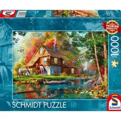 Puzzle 1000 pièces : Moulin à eau en automne - Schmidt