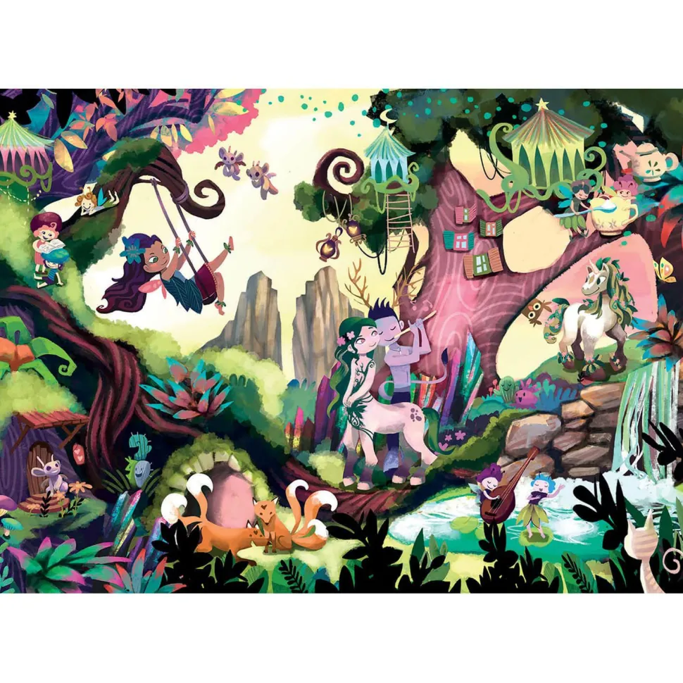 Puzzle 200 pièces : Mysterious Puzzle Junior : Forêt Enchantée - Educa