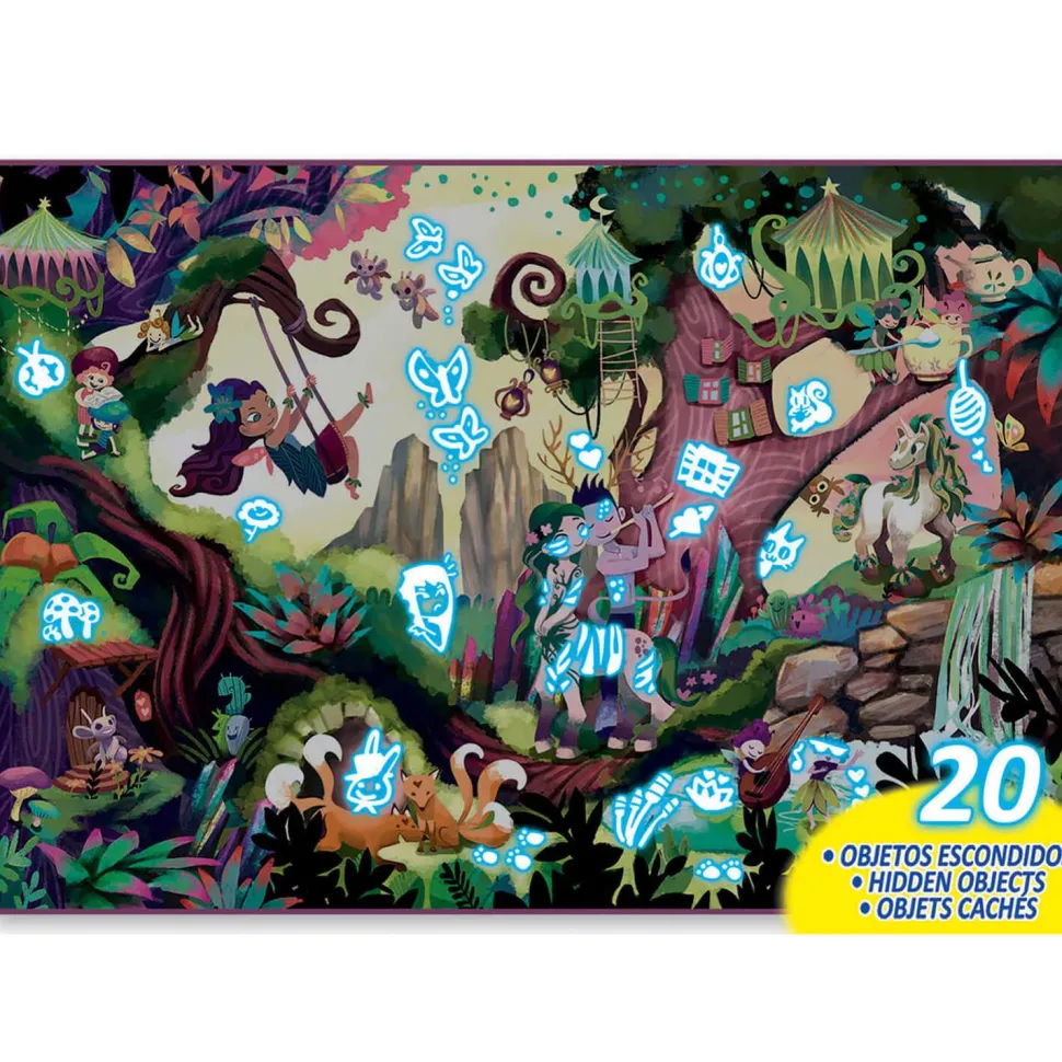 Puzzle 200 pièces : Mysterious Puzzle Junior : Forêt Enchantée - Educa