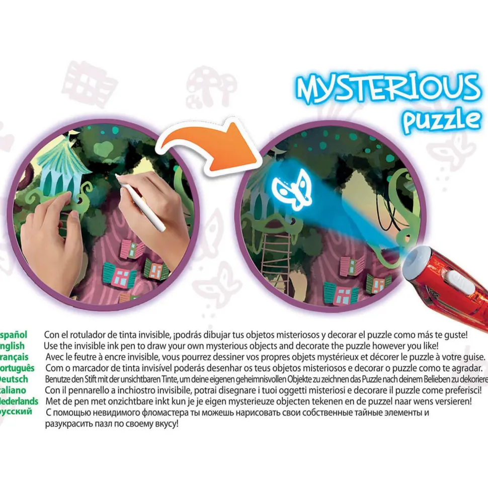 Puzzle 200 pièces : Mysterious Puzzle Junior : Forêt Enchantée - Educa