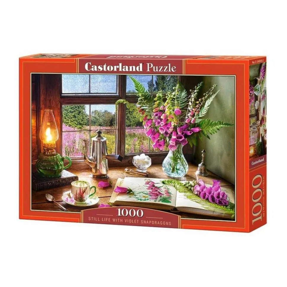 Puzzle 1000 pièces : Nature morte avec Violette Snapdragon - Castorland