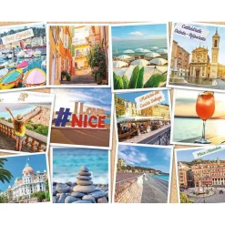 Puzzle 2000 pièces : Nice, Côte dAzur - Nathan