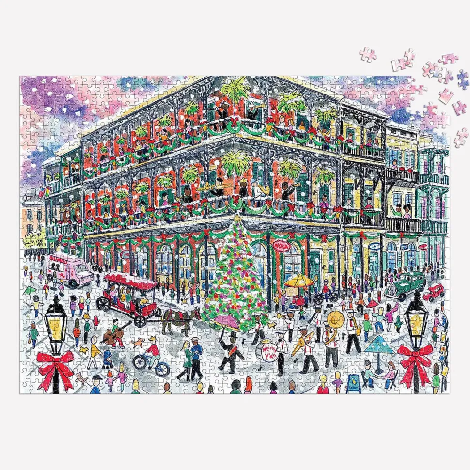 Puzzle 1000 pièces : Noël à la Nouvelle-Orléans, Michael Storrings - Galison