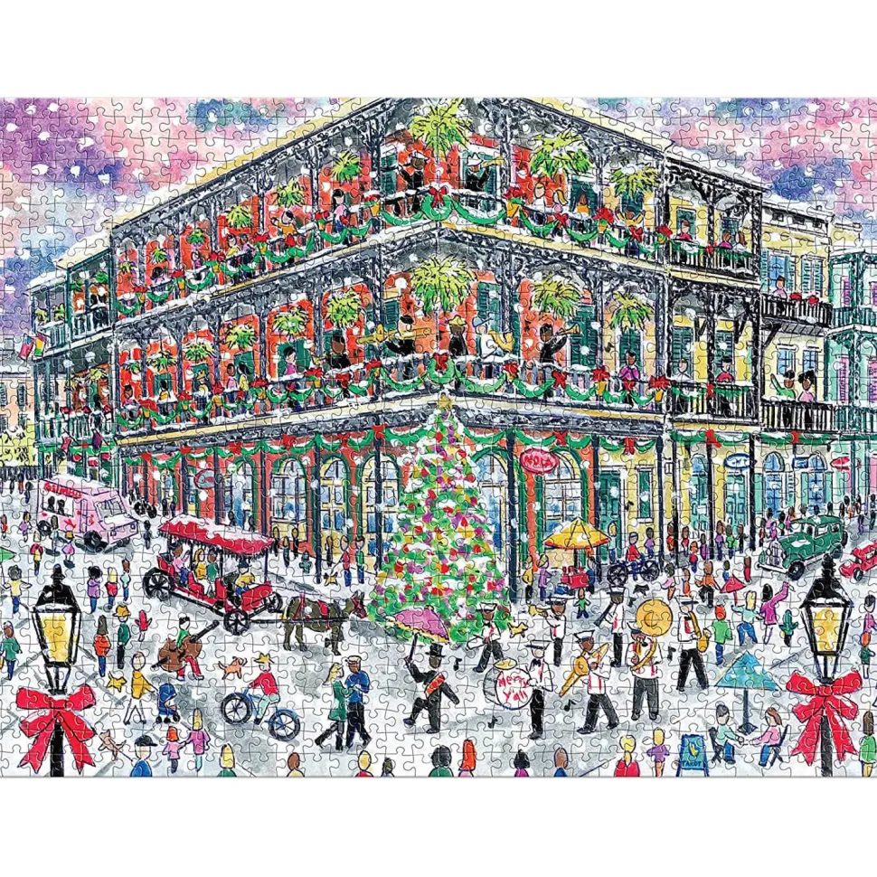 Puzzle 1000 pièces : Noël à la Nouvelle-Orléans, Michael Storrings - Galison