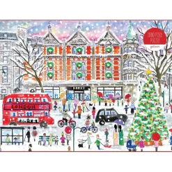 Puzzle 1000 pièces : Noël à Londres, Michael Storrings - Galison