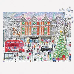 Puzzle 1000 pièces : Noël à Londres, Michael Storrings - Galison