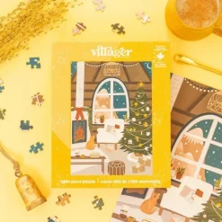 Puzzle 1000 pièces : Noël au coin du feu - Villager Puzzles