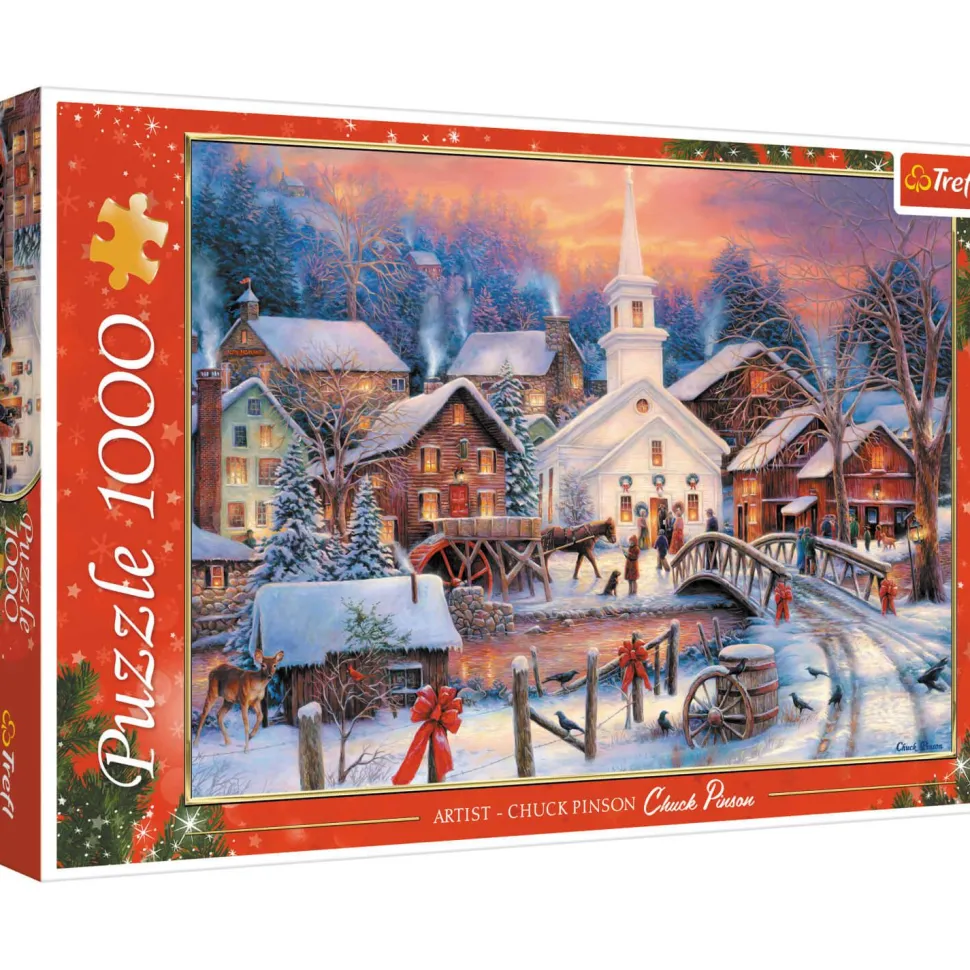 Puzzle 1000 pièces : Noël Blanc - Trefl