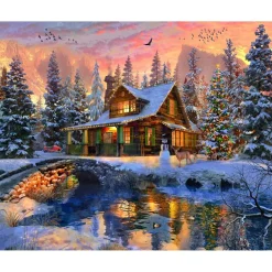 Puzzle 1000 pièces : Noël dans les Rocheuses - Vermont Christmas Company