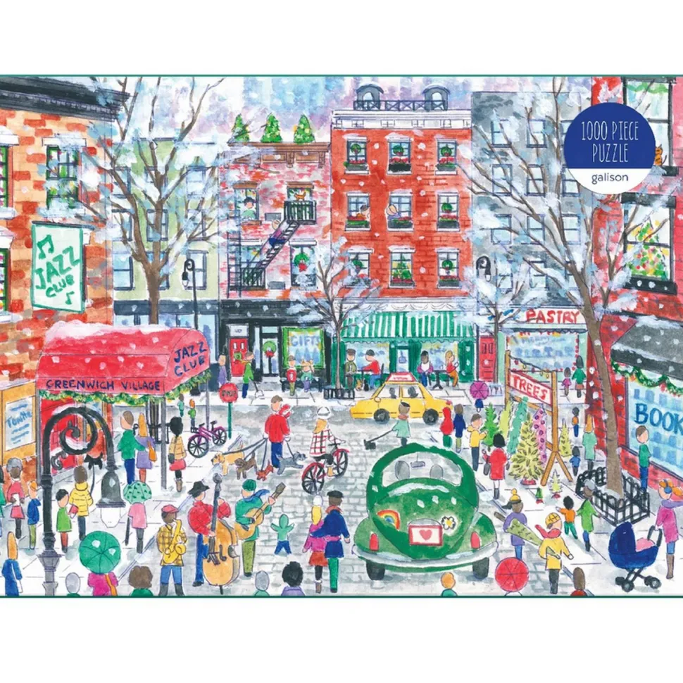Puzzle 1000 pièces : Noël dans le village de Greenwich - Galison