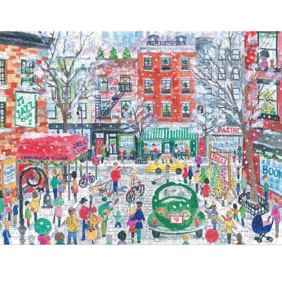 Puzzle 1000 pièces : Noël dans le village de Greenwich - Galison
