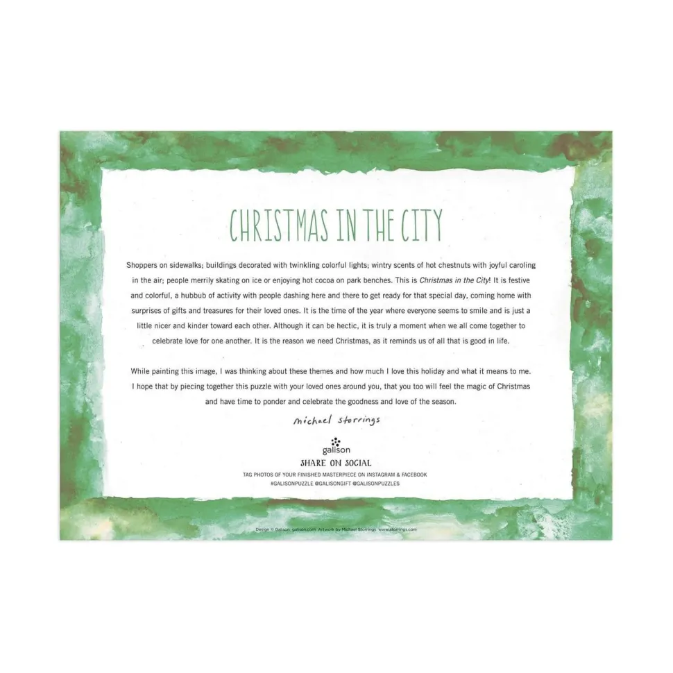 Puzzle 1000 pièces : Noël en Ville - Galison