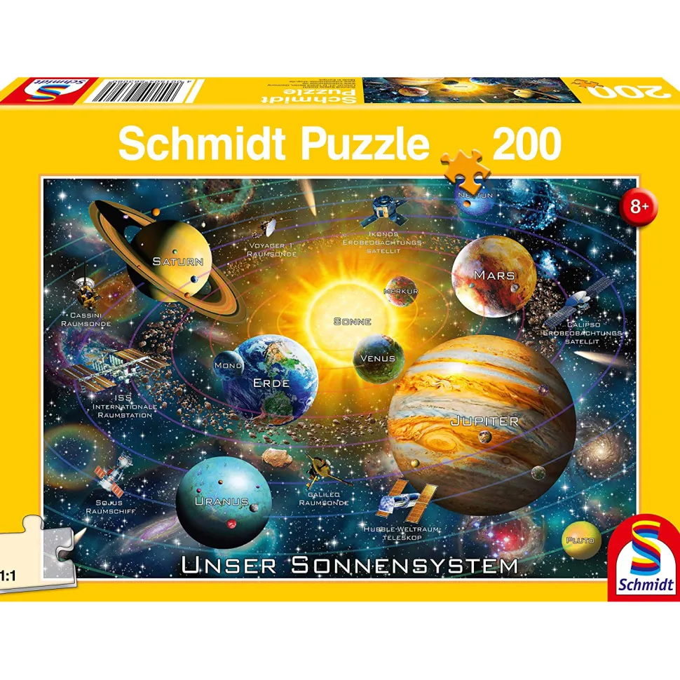 Puzzle 200 pièces : Notre système solaire (en allemand) - Schmidt