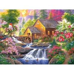 Puzzle 1500 pièces : Oiseaux chanteurs à Summertime Mill - Ks Games