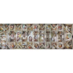 Puzzle 1000 pièces panoramique : Le plafond de la Chapelle Sixtine - Eurographics