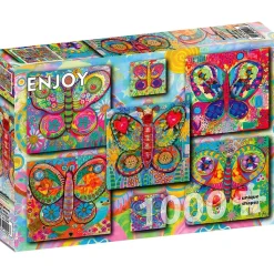 Puzzle 1000 pièces : Papillons - EnjoyPuzzle