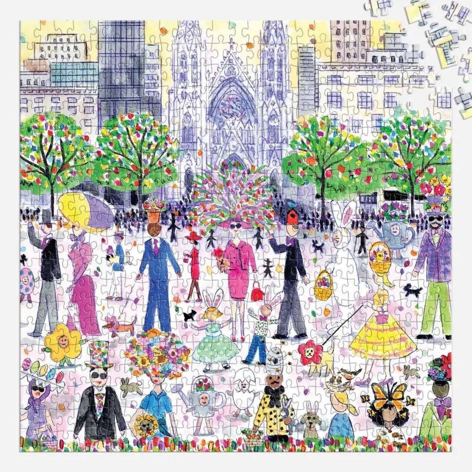 Puzzle 500 pièces : Parade de Pâques, Michael Storrings - Galison