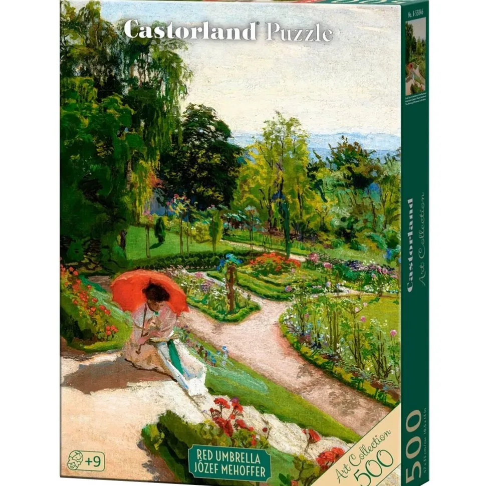 Puzzle 500 pièces : Parapluie rouge, Józef Mehoffer - Castorland