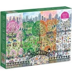 Puzzle 1000 pièces : Parc à chiens en quatre saisons, Michael Storrings - Galison