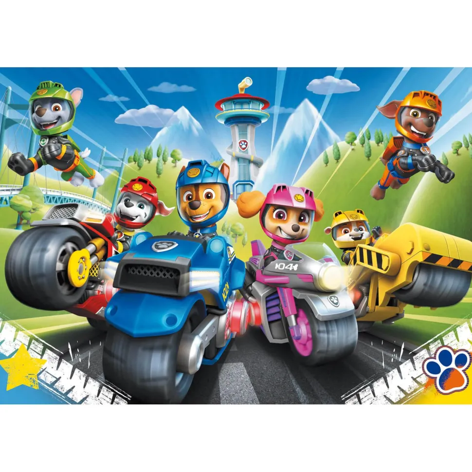Puzzle 100 pièces : Pat'Patrouille (Paw Patrol) : la Pat'Patrouille à moto - Trefl