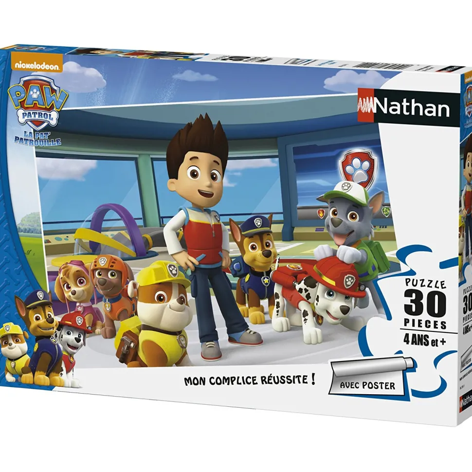 Puzzle 30 pièces : Pat'Patrouille (Paw patrol) - Nathan